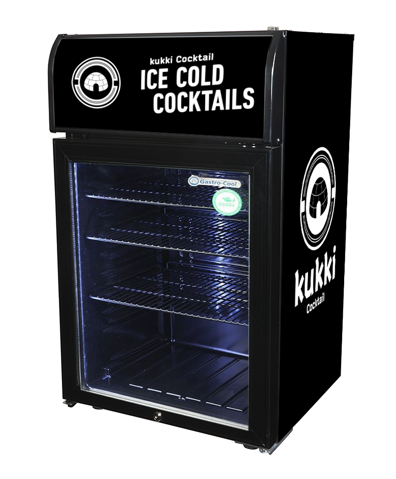 Kukki Cocktail - Small Freezer with glass door and display - GCDF72