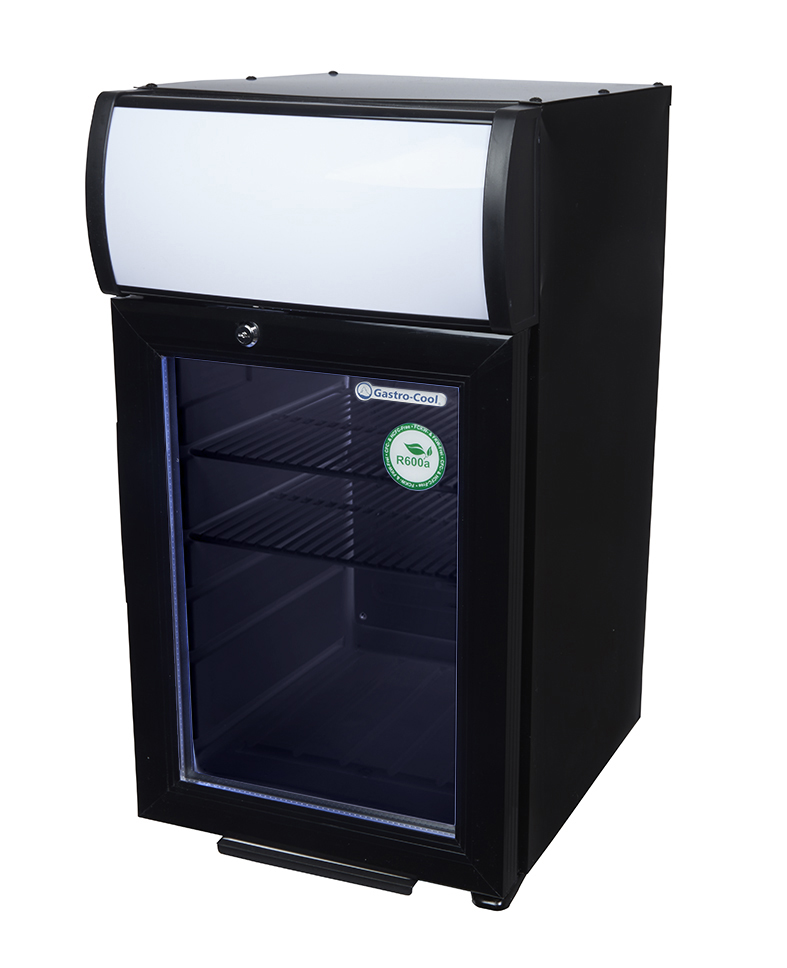 Small Black Display Refrigerator with Illuminated Display - GCDC25