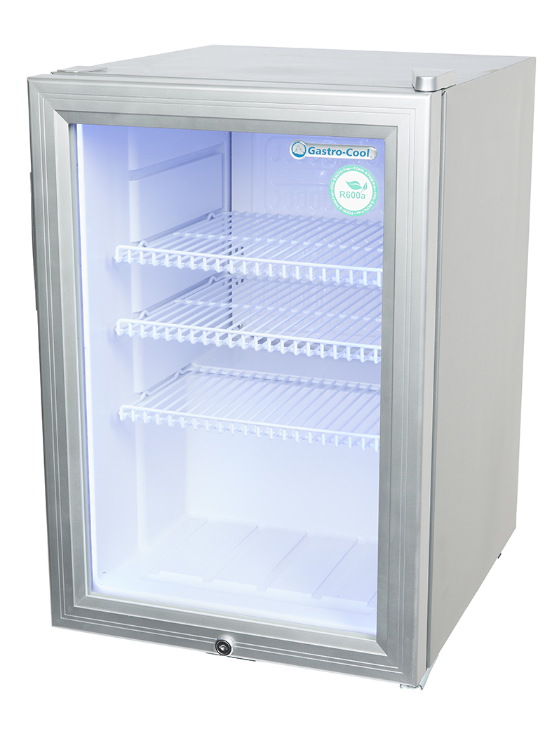 Gastro-Cool - Gastro-Cool - Cooler - small - glass door - silver - LED - GCKW65 - laterally empty