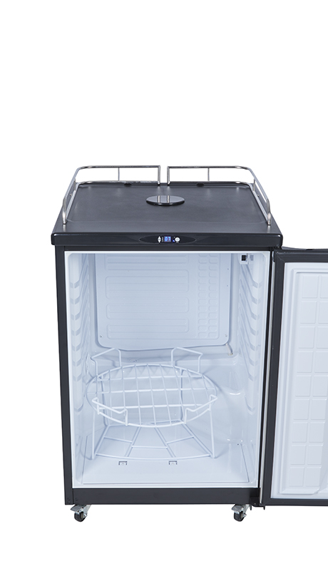 Beer Cooler - beer fridge - stainless steel front - GCBK160 - Front view Keg Shelf